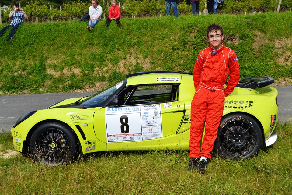 Quentin Baron copilote de cette belle Lotus Exige