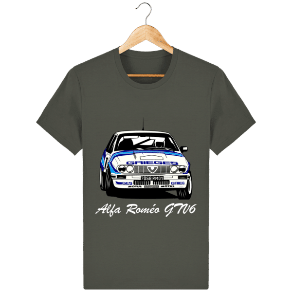 Tee-shirt kaki Alfa Roméo GTV6 gr A Christian Rigollet