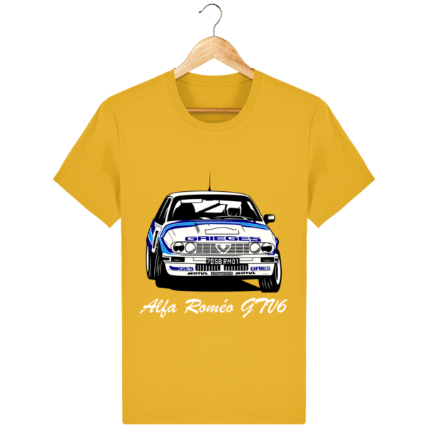 Tee-shirt jaune Alfa Roméo GTV6 gr A Christian Rigollet
