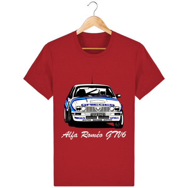 Tee-shirt rouge Alfa Roméo GTV6 gr A Christian Rigollet