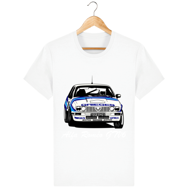 T-shirt blanc Alfa Roméo GTV6 gr A Christian Rigollet