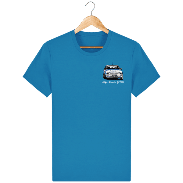 T-shirt bleu azur Alfa Roméo GTV6 gr A Christian Rigollet