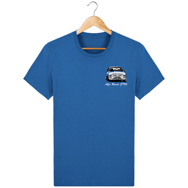 T-shirt bleu royal Alfa Roméo GTV6 gr A Christian Rigollet