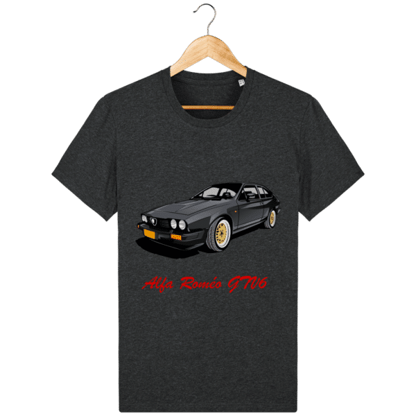 T-shirt Alfa Roméo GTV6 gris foncé - Dark Heather Grey - Face