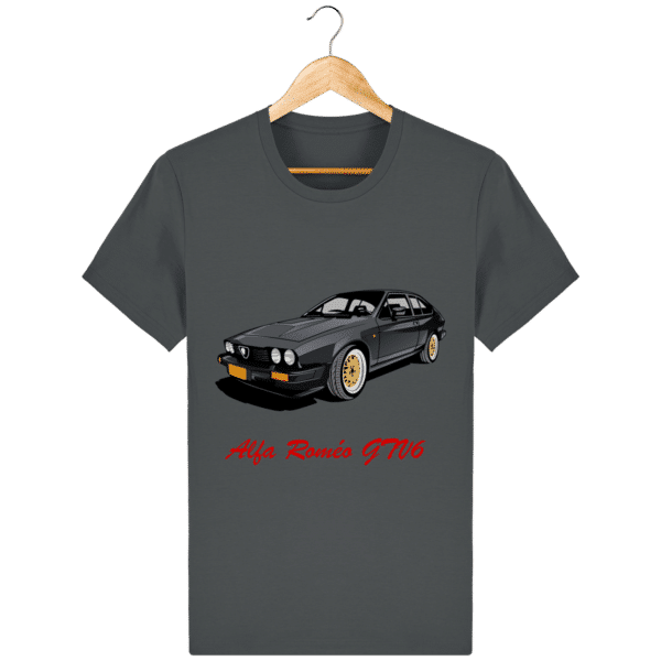 Alfa Roméo GTV6 dark gray t-shirt - Anthracite - Face