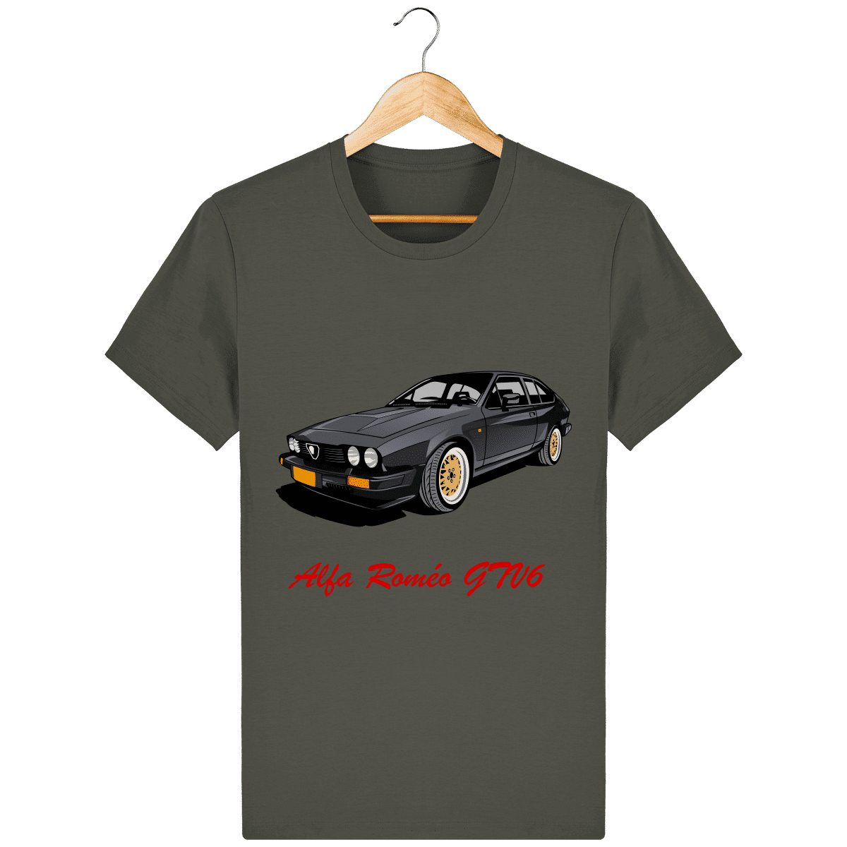 Alfa Romeo GTV6 dark gray t-shirt - Greenbird-racing