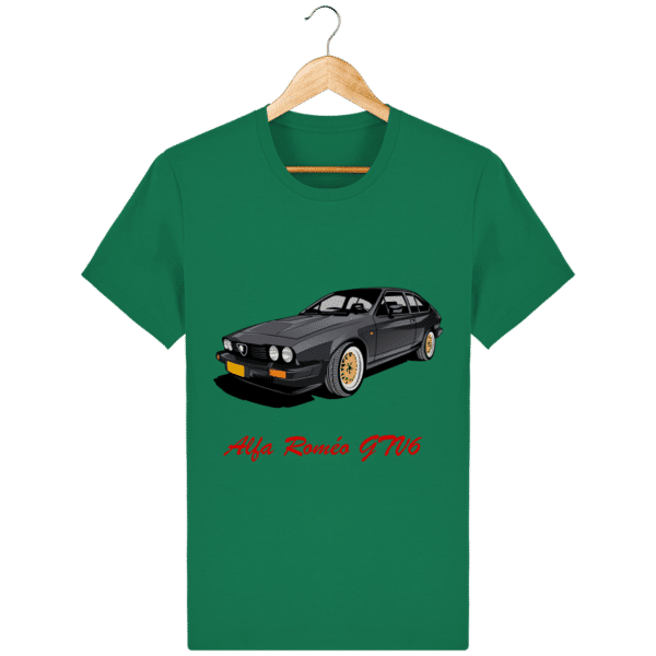Dark gray Alfa Romeo GTV6 t-shirt - Varsity Green - Face