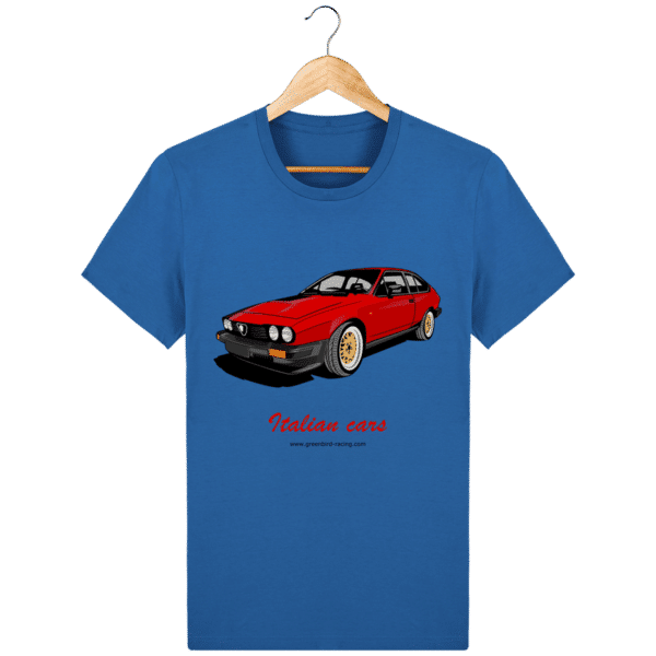 T-shirt GTV6 rouge Italian cars - Royal Blue - Face