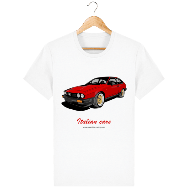 T-shirt GTV6 rouge Italian cars - White - Face