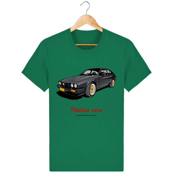 T-shirt Italian Cars GTV6 dark gray - Varsity Green - Face