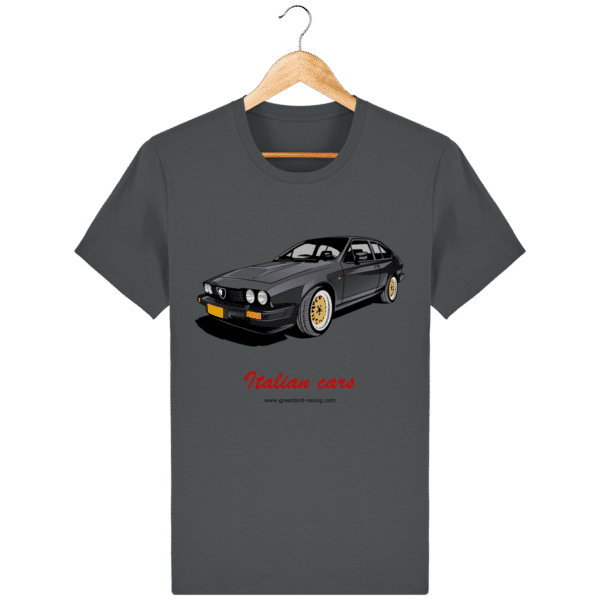 T-shirt Italian Cars GTV6 gris foncé - Anthracite - Face