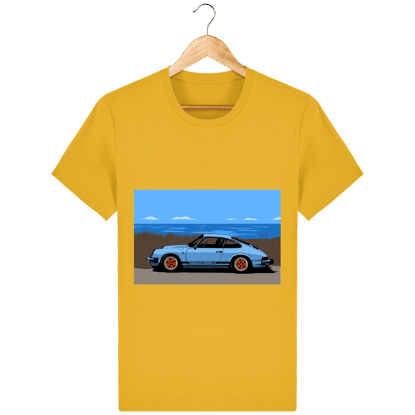 T-shirt Porsche 911 3,2l Carrera bord de mer - spectra-yellow_face