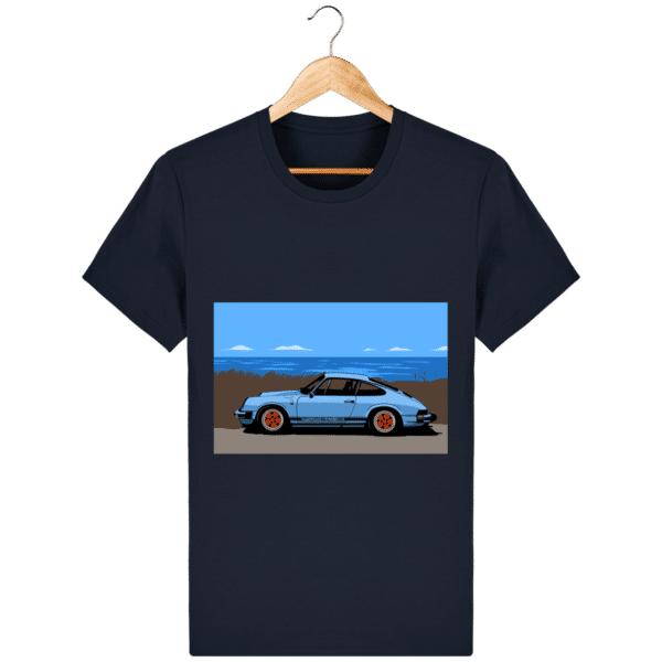 T-shirt Porsche 911 3,2l Carrera bord de mer - french-navy_face