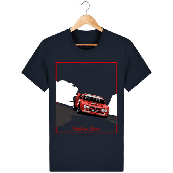 T-shirt Lancia 037 Italian Cars - french-navy_face