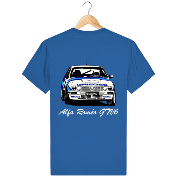 T-shirt bleu royal Alfa Roméo GTV6 gr A Christian Rigollet