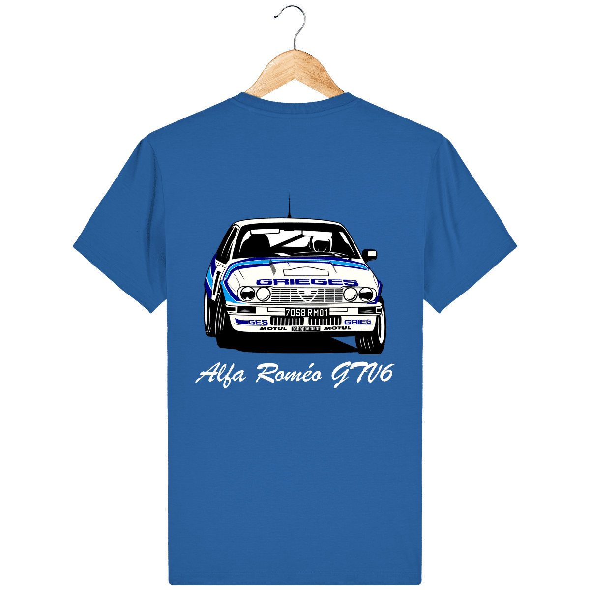 T shirt Alfa Rom o GTV6 GrA Impression Devant Et Dos Greenbird racing T shirt Alfa Rom o GTV6 GrA Impression Devant Et Dos Greenbird racing