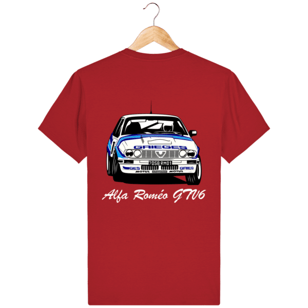 Red T-shirt Alfa Romeo GTV6 gr A Christian Rigollet back