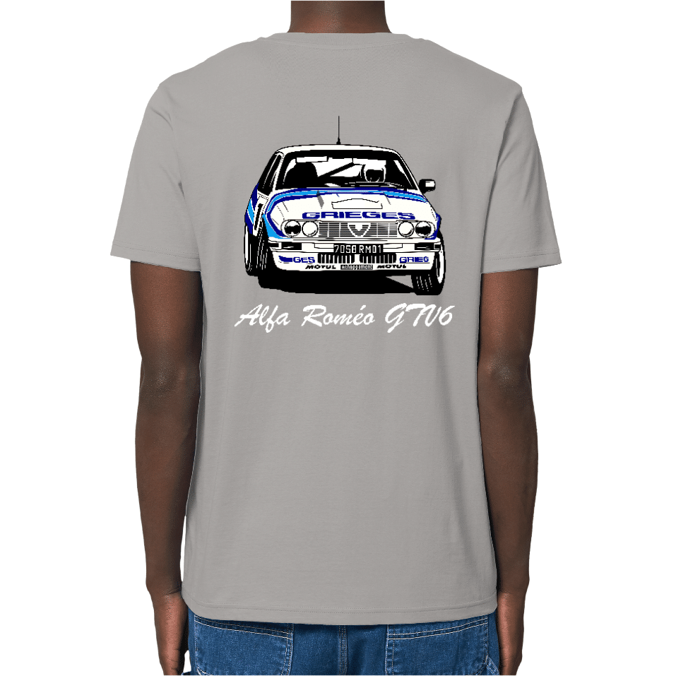 T-Shirt-GTV6-Griege-dos-Heather-grey