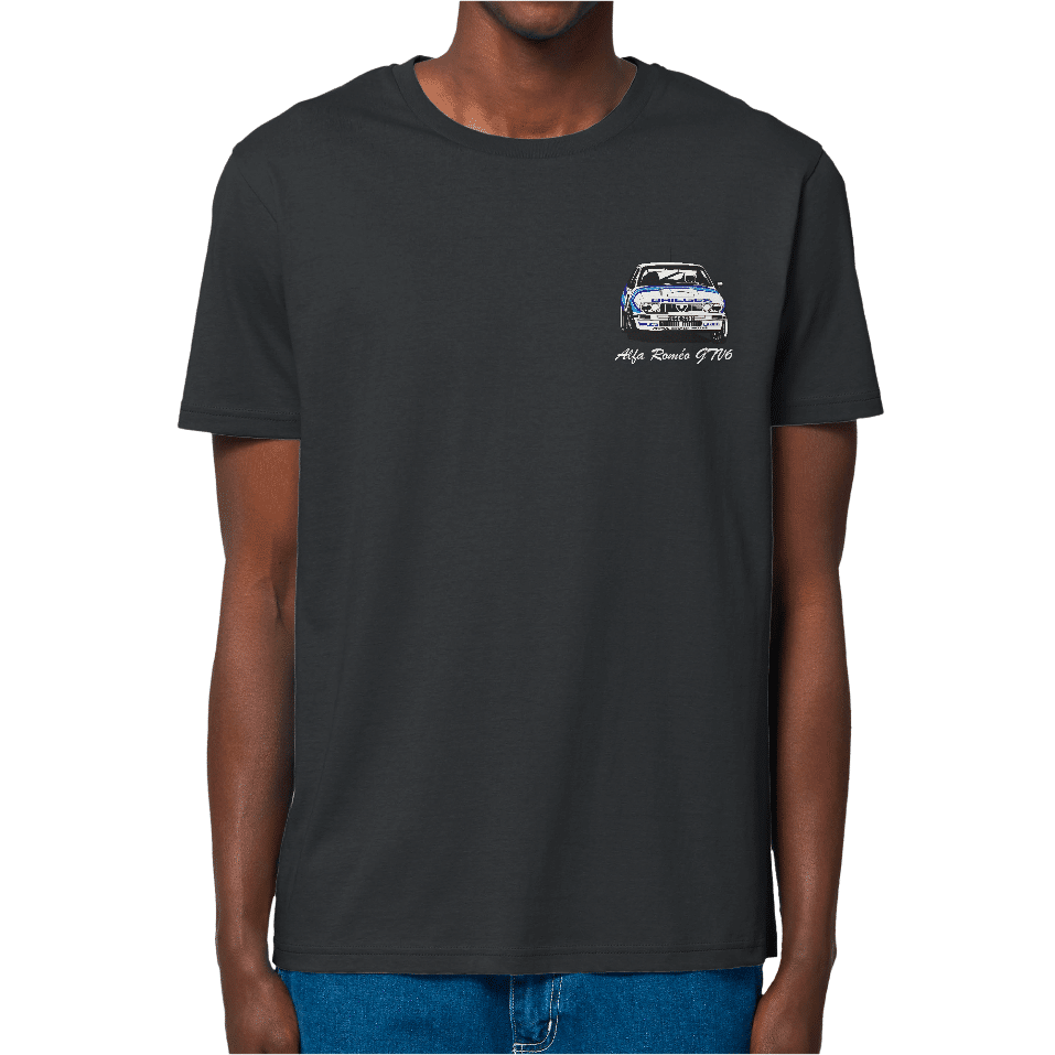 T-Shirt-GTV6-Griege-devant-Black