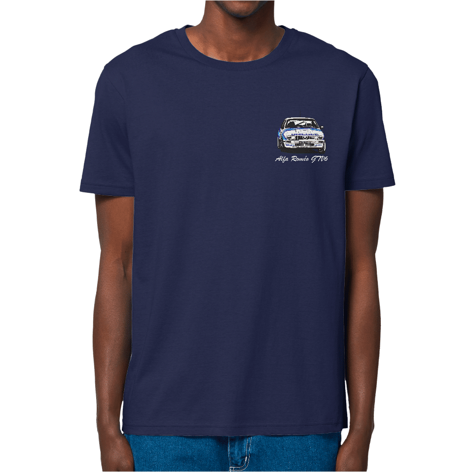 T-Shirt-GTV6-Griege-devant-French-Navy