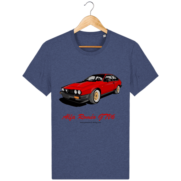 T-shirt GTV6 rouge alfa Roméo - dark-heather-indigo_face