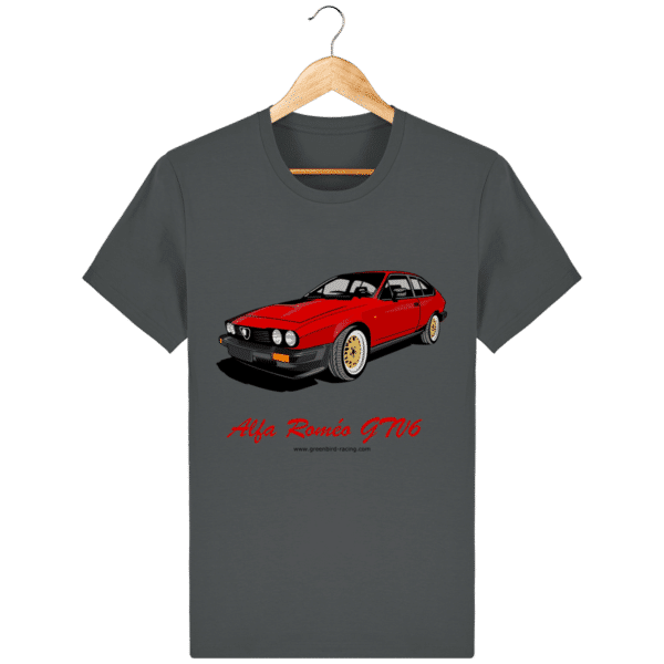 T-shirt GTV6 rouge alfa Roméo - anthracite_face