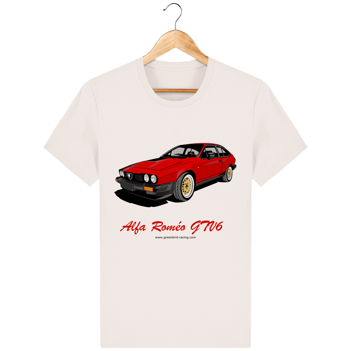 T shirt Alfa Rom o GTV6 Rouge Greenbird racing T shirt Alfa Rom o GTV6 Rouge Greenbird racing