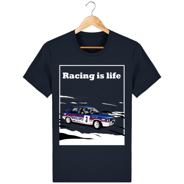 Renault 11 Turbo Racing is life t-shirt - french-navy_face