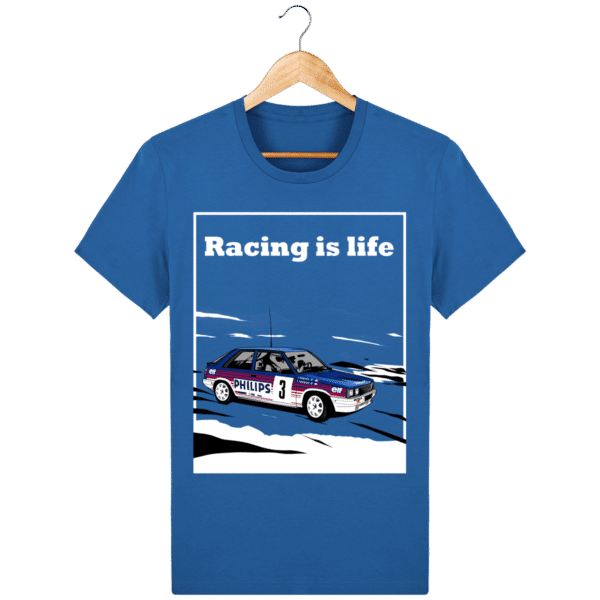 T-shirt Renault 11 Turbo Racing is life - royal-blue_face