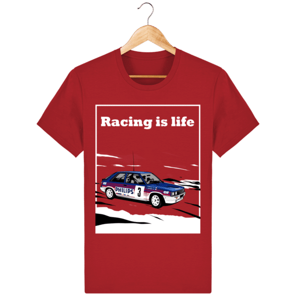 T-shirt Renault 11 Turbo Racing is life - Red - Face