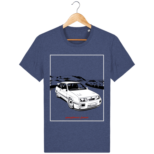 Ford Sierra Cosworth 2rm T-shirt - Youngtimers forever dark-heather-indigo_face