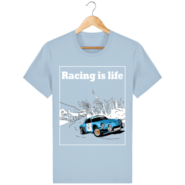 T-shirt Alpine A110 1860 usine vintage - Racing is Life sky-blue_face