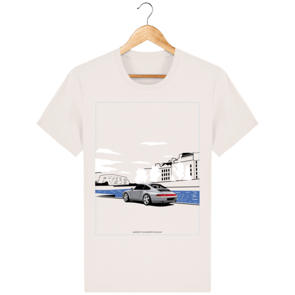 T-shirt Porsche 993 bord de seine vintage vintage-white_face