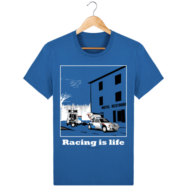 T-shirt 205 Turbo 16 assistance en essais royal-blue_face