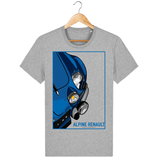 Alpine A110 Vintage T-shirt - Heather Gray - Face