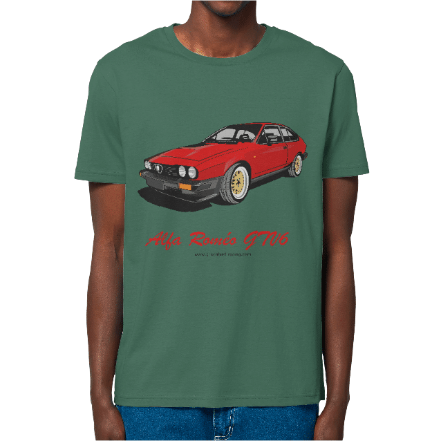 T-Shirt-Alfa-Roméo-GTV6-BOTTLE-GREEN