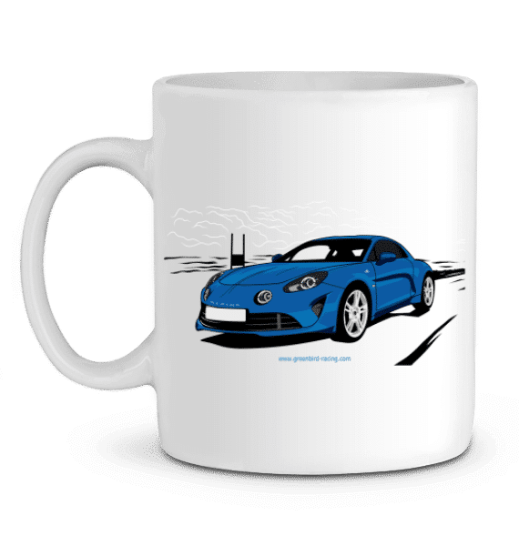 Alpine Mug A110 blue in Ceramic - WHITE - Left profile