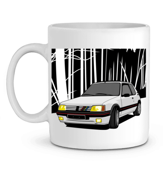 Mug 205 GTI blanche en Céramique - BLANC - Profil gauche