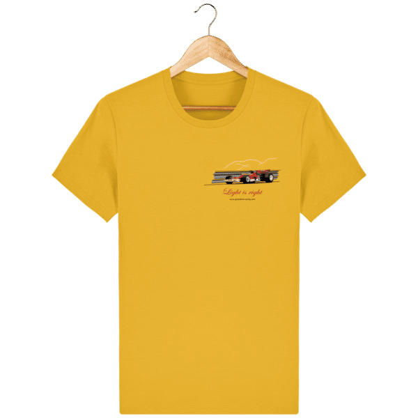 T-shirt Formula 1 1970 Lotus 72 Jochen Rindt Light is right - Spectra Yellow - Face