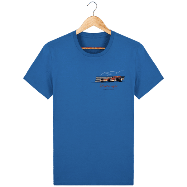 T-shirt Formule 1 1970 Lotus 72 Jochen Rindt Light is right - Royal Blue - Face