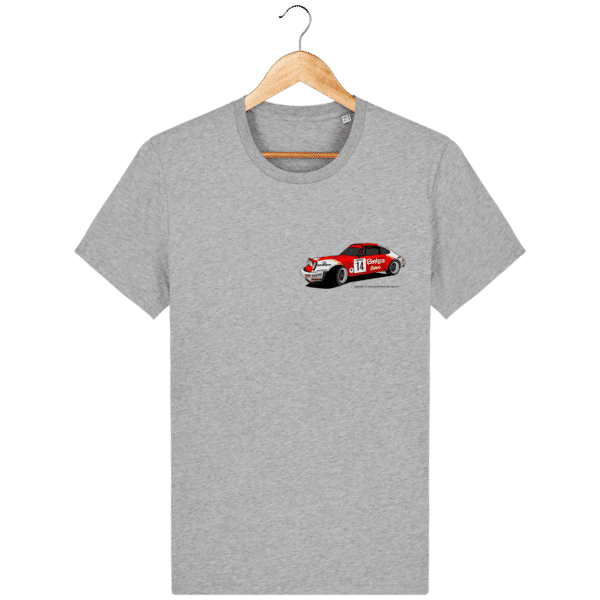 T-shirt Porsche 911 RSR Belga Team rallye VHC - Heather Grey - Face