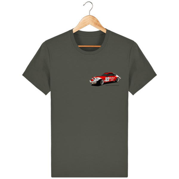 T-shirt Porsche 911 RSR Belga Team rallye VHC - Khaki - Face