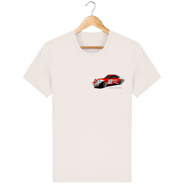 T-shirt Porsche 911 RSR Belga Team rallye VHC - Vintage White - Face