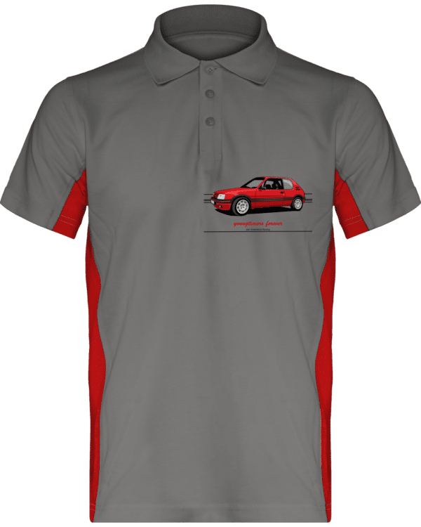 Polo 205 GTI 1,9 youngtimers - Light Gray / Red - Face