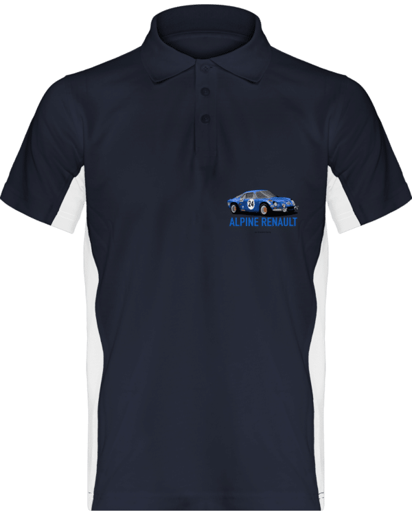 T Shirt ALPINE RENAULT A110 championne du monde 1973 coloris classiques - Navy / White - Face