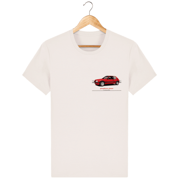 T-Shirt 205 GTI Addict classic colors - Vintage White - Face