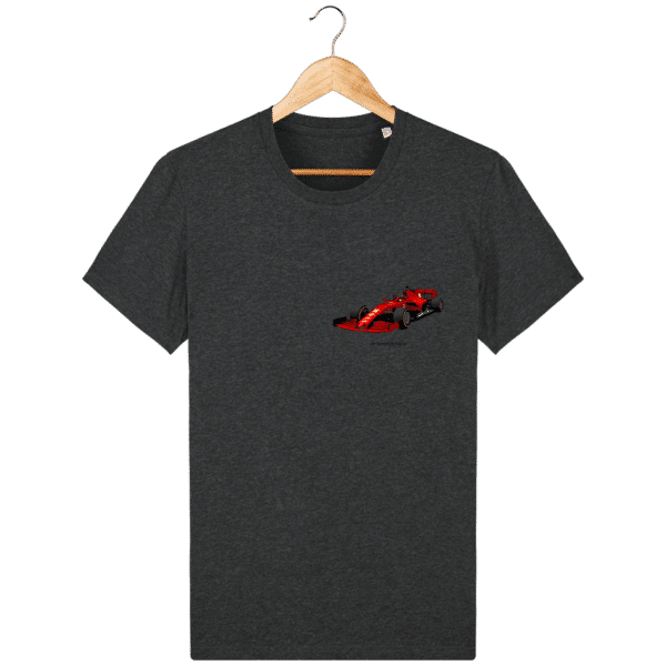 Charles Leclerc Formula 1 2020 SF1000 design t-shirt - Dark Heather Gray - Face