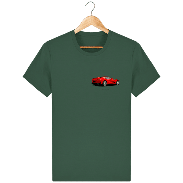 T-shirt Ferrari 812 GTS - Bottle Green - Face