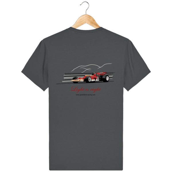 T-shirt Formule 1 1970 Lotus 72 Jochen Rindt Light is right - Anthracite - Dos