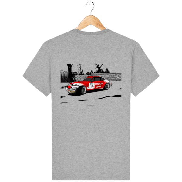 T-shirt Porsche 911 RSR Belga Team rallye VHC - Heather Grey - Dos